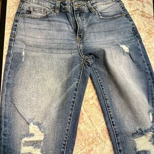 KanCan Women's Blue Distressed Skinny Jeans